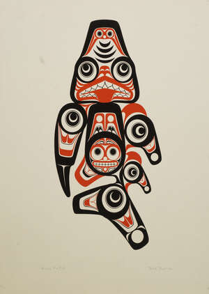 
	
		Bill Reid, 
		Canadian 1920-1998- 
		 
		Haida Dog Fish, 1972;
		 
		screenprint in...