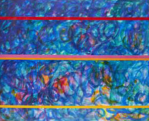 
	
		Graziano Marini,
		Italian b.1957-
		 
		Abstract composition in blue, green and...