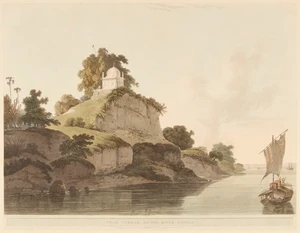 Thomas Daniell, R.A. (1749-1840), Near Currah, on the River Ganges, handcoloured aquatint,...