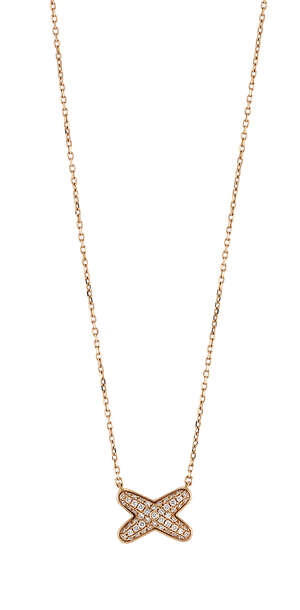 
	
		A 'Jeux de Liens' diamond necklace, by Chaumet, the cross-shaped pendant with pave-set...