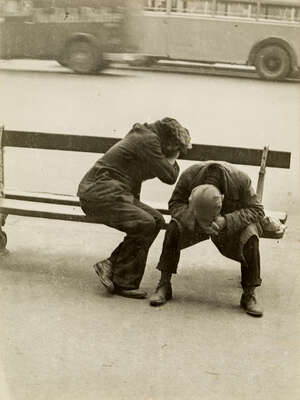 
	
		Willy Ronis, 
		French 1910  2009-
		 
		Les Clochards, Place de la République,...