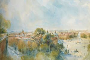 
	
		Alexander Creswell, 
		British b.1957-
		 
		Piazza del Popolo, Rome; 
		 
		