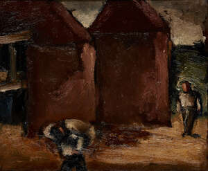 
	
		Josef Herman OBE RA, 
		Polish/British 1911-2000- 
		 
		Carrying The Sack, c....