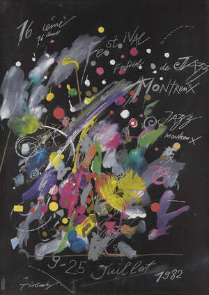 
	
		Jean Tinguely, 
		Swiss 1925-1991- 
		 
		Montreux Jazz Festival Poster, 1982; 
		 
		