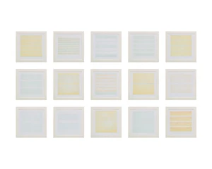 Agnes Martin,&nbsp;American / Canadian 1912-2004,&nbsp;
Children playing, Happiness-Glee, I love love,...