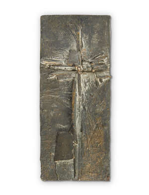 
	
		Raymond Arnatt, 
		British 1934-2004-
		 
		Untitled;
		 
		bronze rectangular relief,...