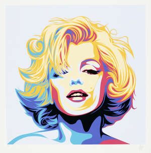 
	
		Rourke Van Dal, 
		British b.1969- 
		 
		Monroe (Grey), 2016; 
		 
		screenprint in...