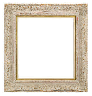 
	
		An English White Painted Gilded Composition Louis XIV Style Frame, early 20th century,...