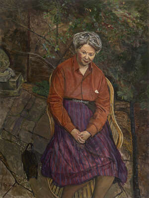 
	
		Carel Weight CH CBE RA, 
		British 1908-1997 - 
		 
		Portrait of a seated lady;...