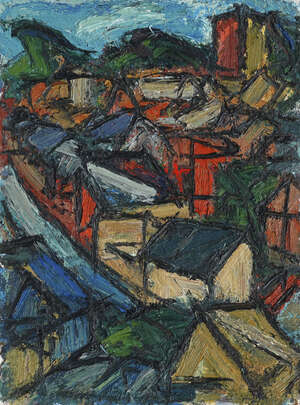 
	
		Sally Heywood,
		British, b. 1964
		 
		Stroud, 1989;
		 
		oil on board, titled and...