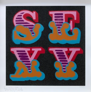 Ben Eine,&nbsp;British, 1970-&nbsp;
Sexy, 2016;&nbsp;
screenprint on wove with diamond dust,&nbsp;signed in pencil and...