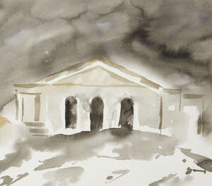 
	
		Dorrit Dekk, 
		Czech/British 1917-2014-
		 
		Stormy Weather;
		 
		brush and black...