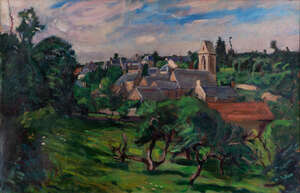 
	
		Maurice Bouviolle, 
		French 1893-1971- 
		 
		A French Village; 
		 
		oil on...