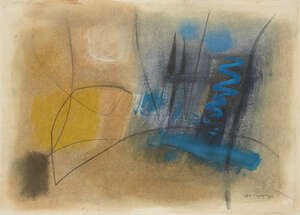 
	
		John Wells, 
		British 1907-2000- 
		Abstract composition, 1968; 
		oil, gouache and...