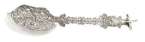 
	
		A Dutch silver serving knife with windmill terminal, Sneek, Ate de Groot Boersma...