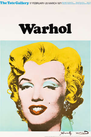 
	
		Andy Warhol, 
		American 1928-1987- 
		 
		Marilyn, The Tate Gallery Poster, 1971;...
