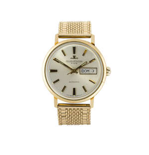
	
		An automatic wristwatch, by Jaeger-LeCoultre, the cream coloured circular dial with baton...