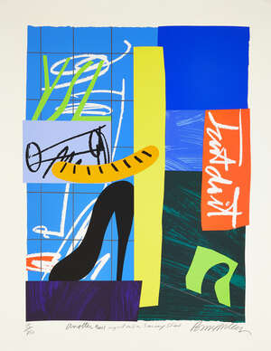 
	
		Bruce Mclean, 
		Scottish b.1944- 
		 
		Another Bad Night Out on Sausage Street, 2000;...