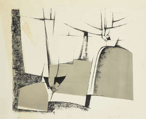 
	
		Adrian Heath, 
		British 1920-1992- 
		 
		Untitled, 1984; 
		 
		lithograph on wove,...
