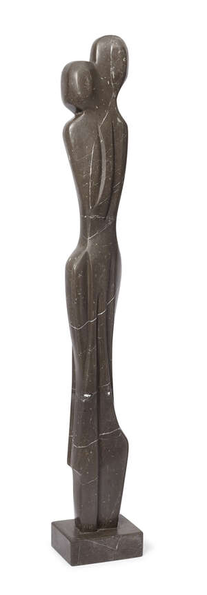 
	
		Alfred Basbous,
		Lebanese 1924-2006-
		 
		Abstract stone sculpture;
		 
		signed...
