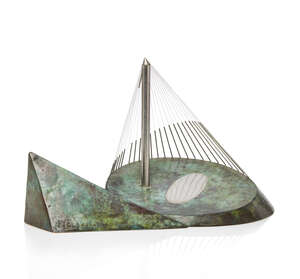 
	
		William Pye, 
		British b.1938- 
		 
		Maypole; 
		 
		bronze with a green patina,...