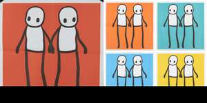 
	
		Stik, 
		British b.1979- 
		Holding Hands Poster (Complete Set), 2020; 
		 
		five...