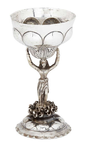 
	
		A German silver liqueur goblet in 17th century style, Bad Kissingen, c.1900, Simon...