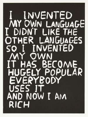 
	
		David Shrigley,
		British b. 1968-
		 
		Untitled, 2014;
		 
		linocut on wove,...