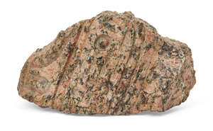 
	
		An Egyptian style rose granite relief fragment with a cartouche of the Aten, Not Ancient,...