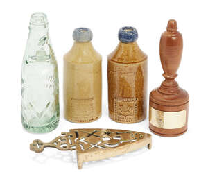 A collection of Masonic interest bottles and objects of vertu, early 20th century and later, to...