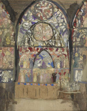 
	
		Mabel Maugham Beldy, 
		British 1874-1972 - 
		 
		Design for a stained glass window;...