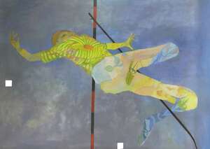 
	
		Leonard Rosoman OBE RA, 
		British, 1913-2012- 
		Section from Hybrid with pole...