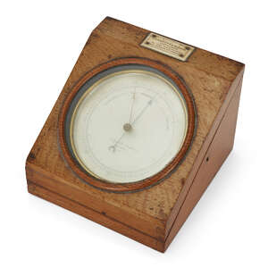 
	
		A Victorian brass aneroid barometer, by Negretti & Zambra, London, mid-late 19th century,...