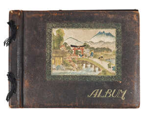 
	
		An album of early 20th century Chinese black and white photographs, depicting various...
