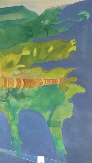 
	
		Leonard Rosoman OBE RA, 
		British, 1913-2012- 
		Section from Hybrid, dining room...
