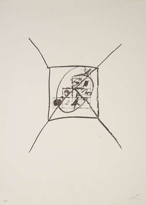
	
		Antoni Tàpies, 
		Spanish 1923-2012-
		 
		Llambrec-9, 1975;
		 
		lithograph on Guarro...