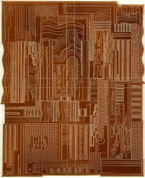 
	
		Sir Eduardo Paolozzi CBE RA, 
		Scottish 1924-2005- 
		 
		Ci Boure Copper Plate, 1974;...