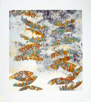 Thérèse Oulton, 
		British b.1953- 
		 
		Smokescreen, 1989; 
		 
		screenprint in colors on wove, signed, dated and numbered 217/250 in pencil, sheet