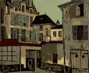
	
		Jacques Bouyssou, 
		 
		French 1926-1997 - 
		 
		Paris, 1961; 
		 
		oil on canvas,...