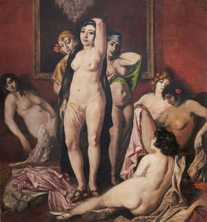 
	
		Emile Bernard, 
		French 18681941 - 
		 
		Odalisques, c.1920; 
		 
		oil on canvas, 173...