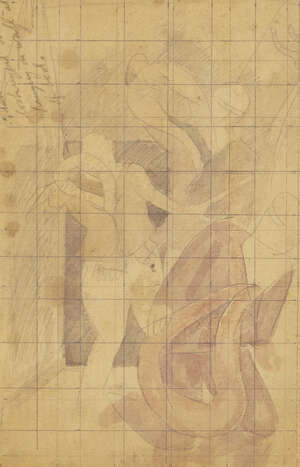 
	
		Sir Stanley Spencer CBE RA, 
		British 1891-1959-
		 
		Study for Adoration of Old...