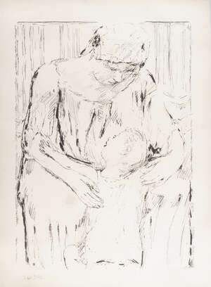 
	
		Pierre Bonnard, 
		French 1867-1947-
		 
		Mother and child;
		 
		lithograph on...