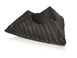 
	
		Jim Partridge (British 1953-), a triangular bowl 
		c.2000, stamped name and labelled to...