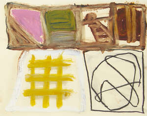 
	
		Basil Beattie RA, 
		British b.1935- 
		 
		Ins and Outs Series 1; 
		 
		mixed media...
