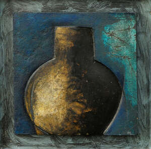 
	
		Contemporary School, 20th century- Vases; mixed media on wood and MDF, a pair, both...