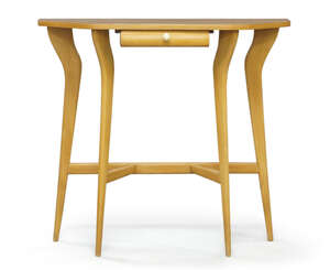 
	
		Manner of Ico Parisi, 
		 
		Console table, circa 1950, 
		Beech, Zebrano, brass, 
		