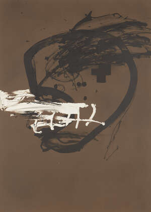 
	
		Antoni Tapies,
		Spanish 1923-2012-
		 
		A.L. Hannover [Galfetti 925], 1983;
		 
		