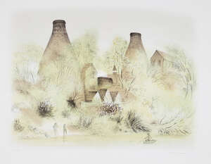 
	
		David Gentleman,
		British b.1930-
		 
		Coalport Ovens, 1971;
		 
		lithograph in...
