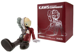 
	
		KAWS, 
		American b.1974- 
		
		Resting Place (brown), 2012; 
		
		painted vinyl...