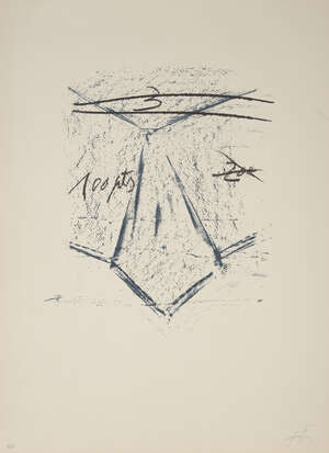 
	
		Antoni Tàpies, 
		Spanish 1923-2012-
		 
		Llambrec-12, 1975;
		 
		lithograph on Guarro...